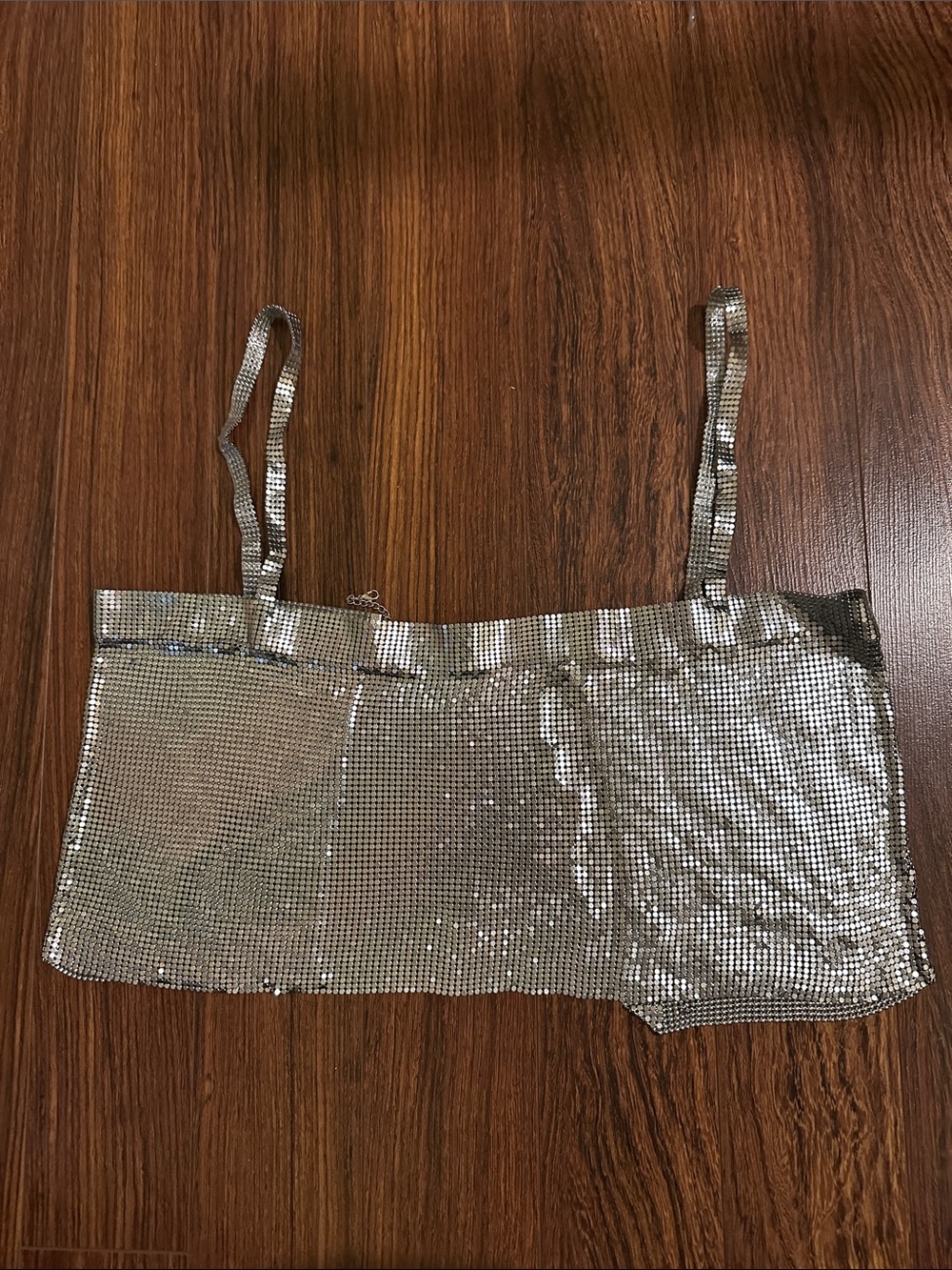 Ardene Silver Sequin Bandeau Cami Top